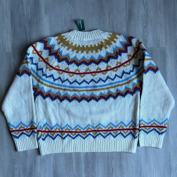 Simons Fair Isle Crew Neck Sweater - Picture 2 of 7